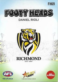 2024 Select AFL Footy Stars - Footy Heads #FH69 Daniel Rioli Back
